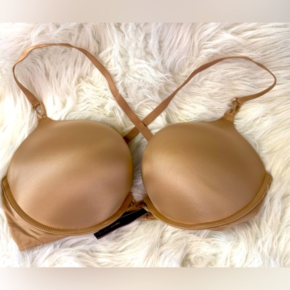 EUC Victoria's Secret Bombshell Plunge Luxurious Tan Underwire Bra Size 36D - Picture 1 of 4